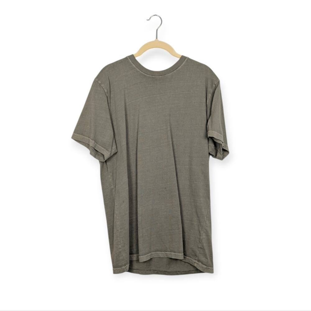 Talentless Crewneck Tee L Olive Green Cotton Relaxed Fit Minimalist Casual